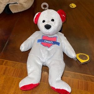 Quarter Cuddlers Collectors Ohio Plush Teddy Bear NWT